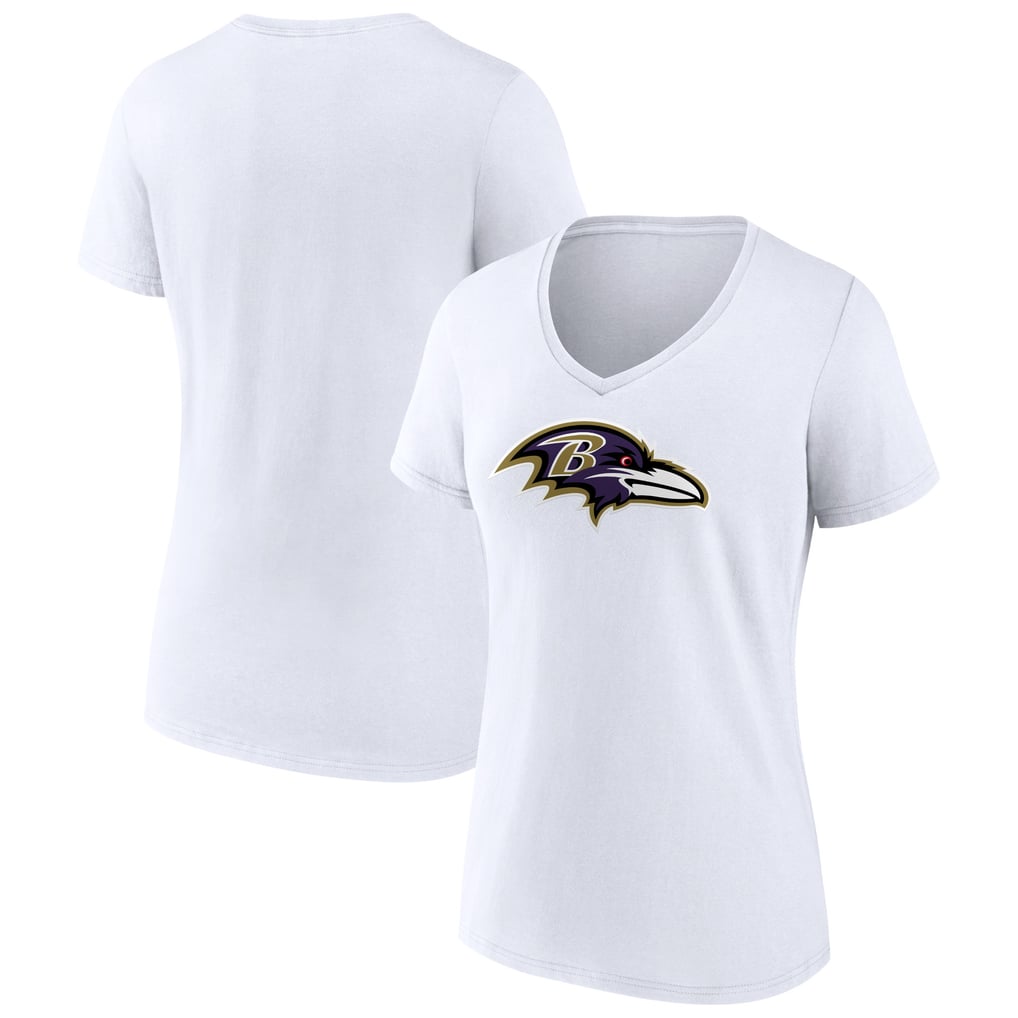 Baltimore Ravens Women's Primary Team Logo V-Neck T-Shirt - White