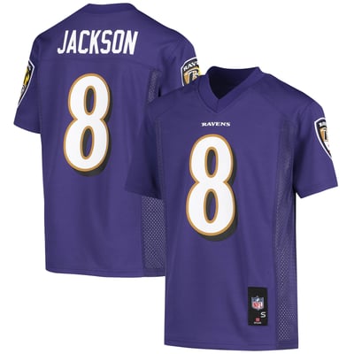 Lamar Jackson Baltimore Ravens Youth Replica Jersey - Purple