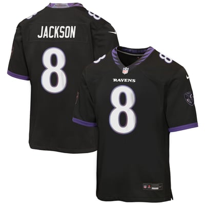 Lamar Jackson Baltimore Ravens Nike Youth Alternate Game Jersey - Black