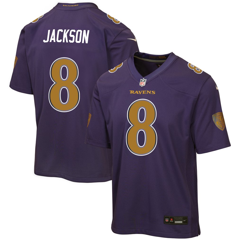 Lamar Jackson Baltimore Ravens Nike Youth Alternate 2 Game Jersey - Purple
