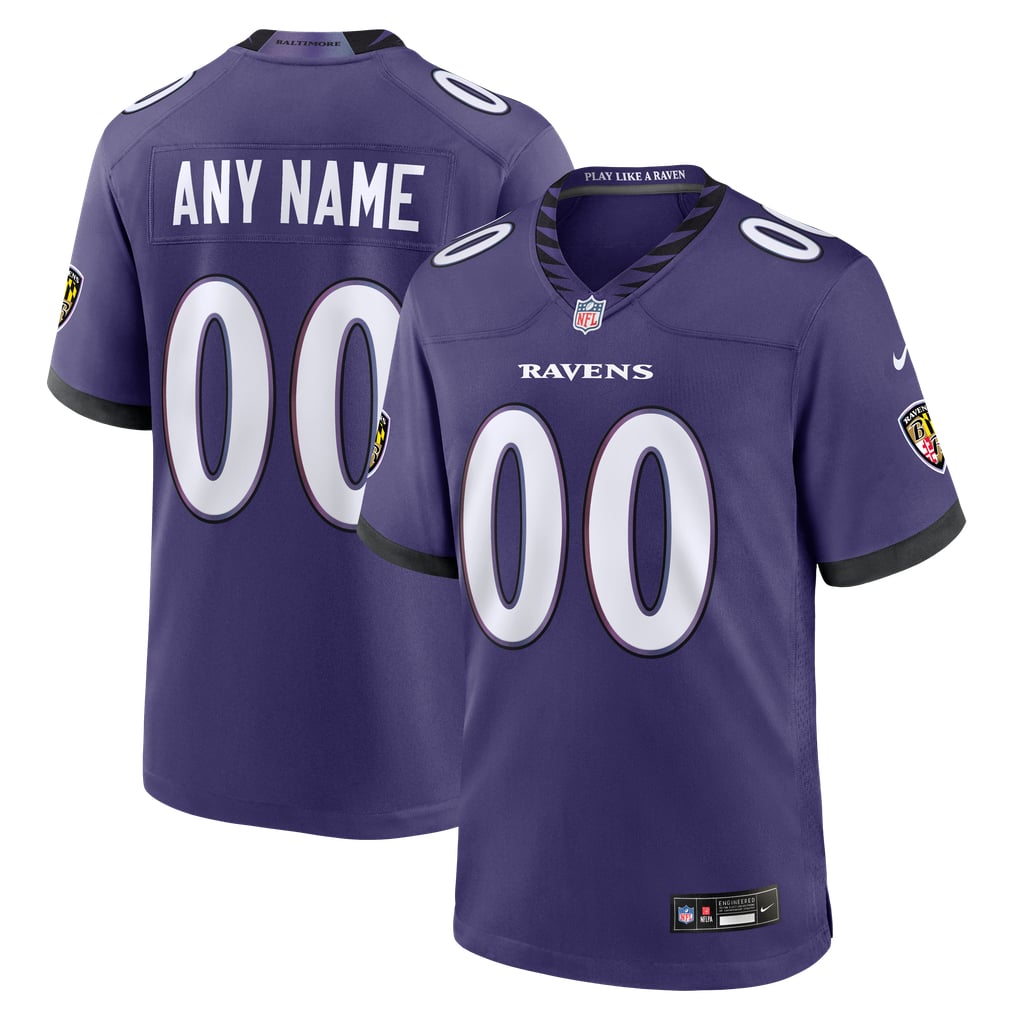  Baltimore Ravens Nike Youth Custom Game Jersey - Purple