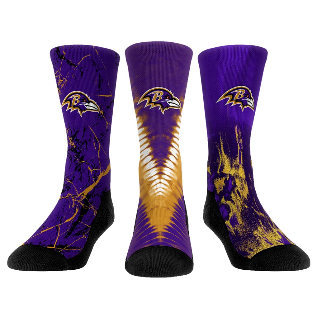 Baltimore Ravens Rock Em Socks Youth 3-Pack Crew Socks Set