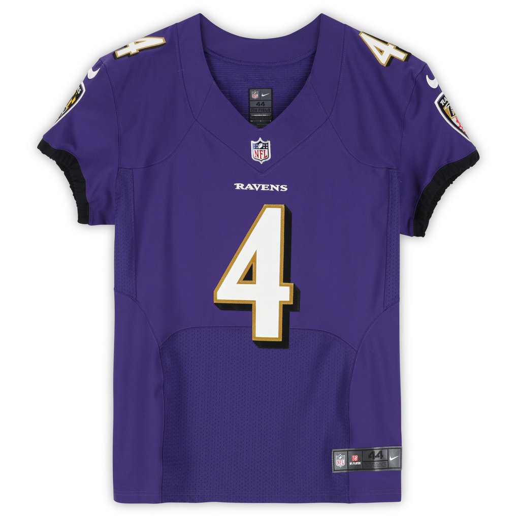 Zay Flowers Baltimore Ravens Autographed Fanatics Authentic Purple Nike Elite Jersey