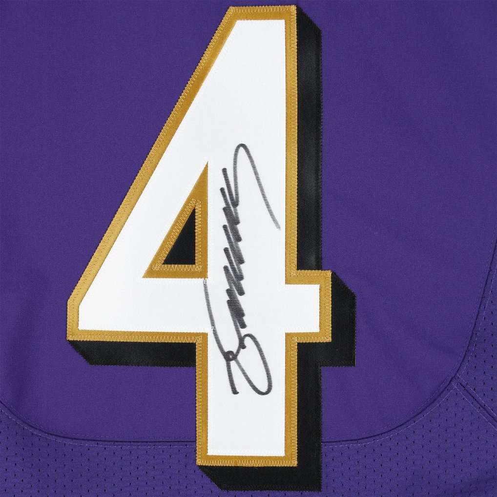 Zay Flowers Baltimore Ravens Autographed Fanatics Authentic Purple Nike Elite Jersey