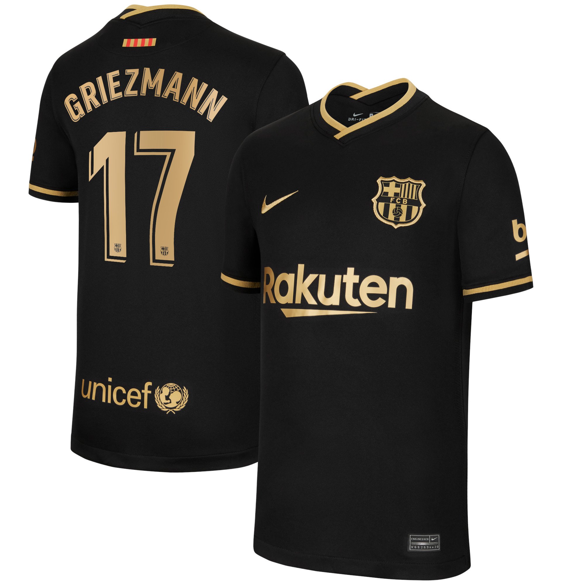 バルセロナ20/21ユニフォームグリーズマン(Griezmann) Antoine Griezmann Barcelona Nike Youth 2020/21 Away Replica Jersey