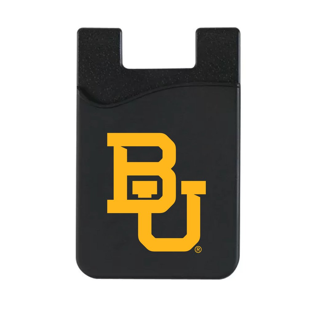 Baylor Bears Top Loading Faux Leather Phone Wallet Sleeve - Black