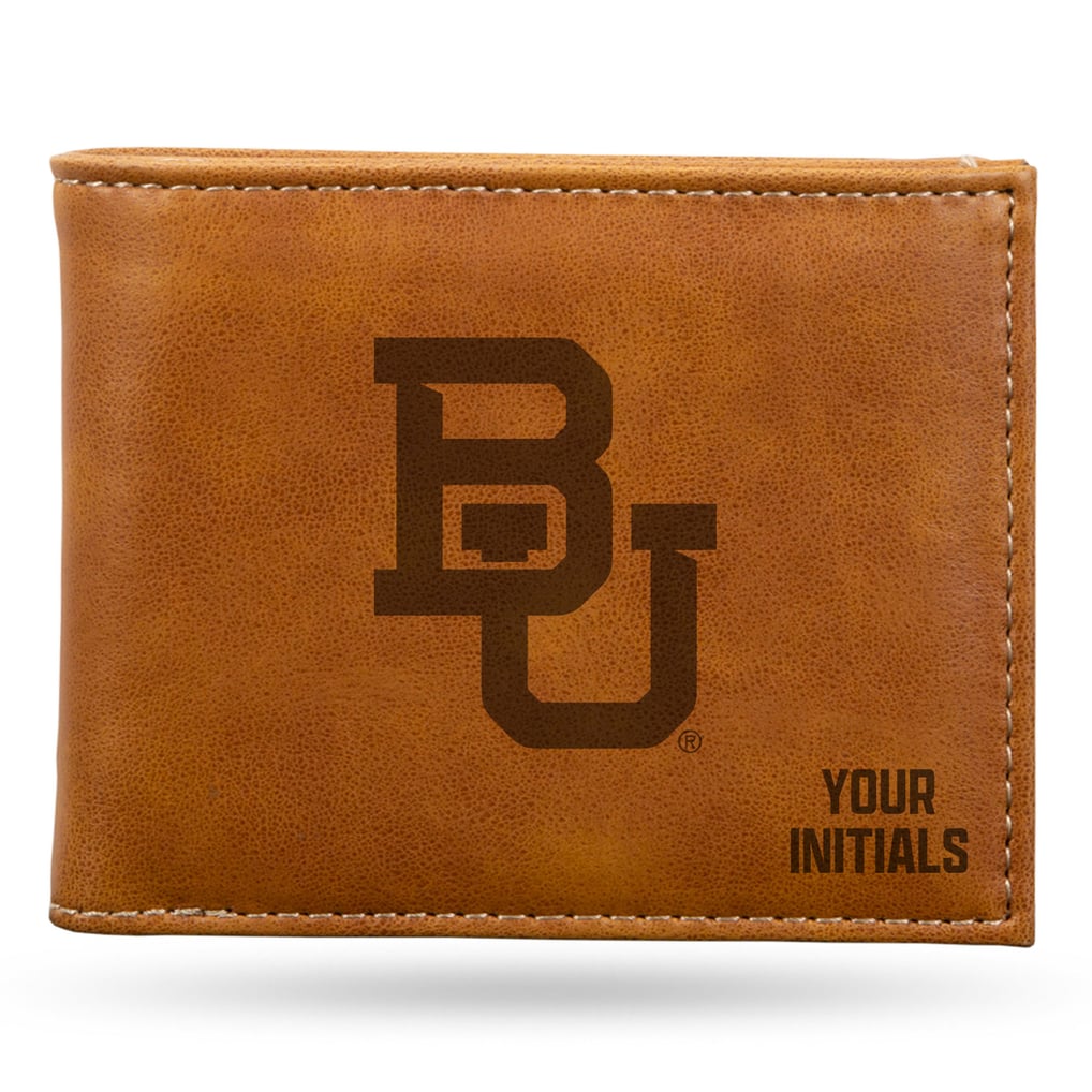 Baylor Bears Personalized Billfold Wallet - Brown