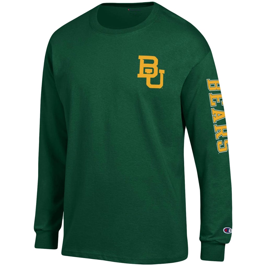 Baylor Bears Champion Team Stack Long Sleeve T-Shirt - Green