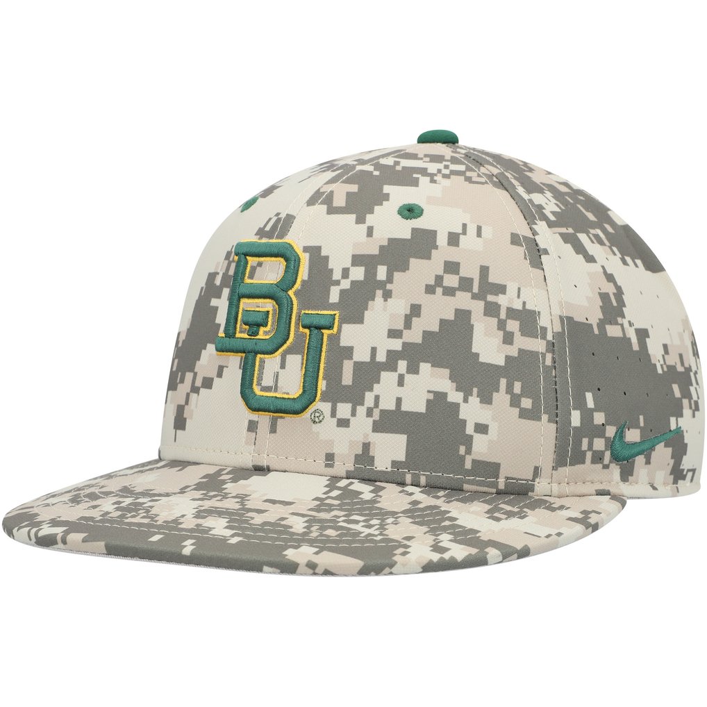Baylor Bears Nike Aero True Baseball Performance Fitted Hat - Camo
