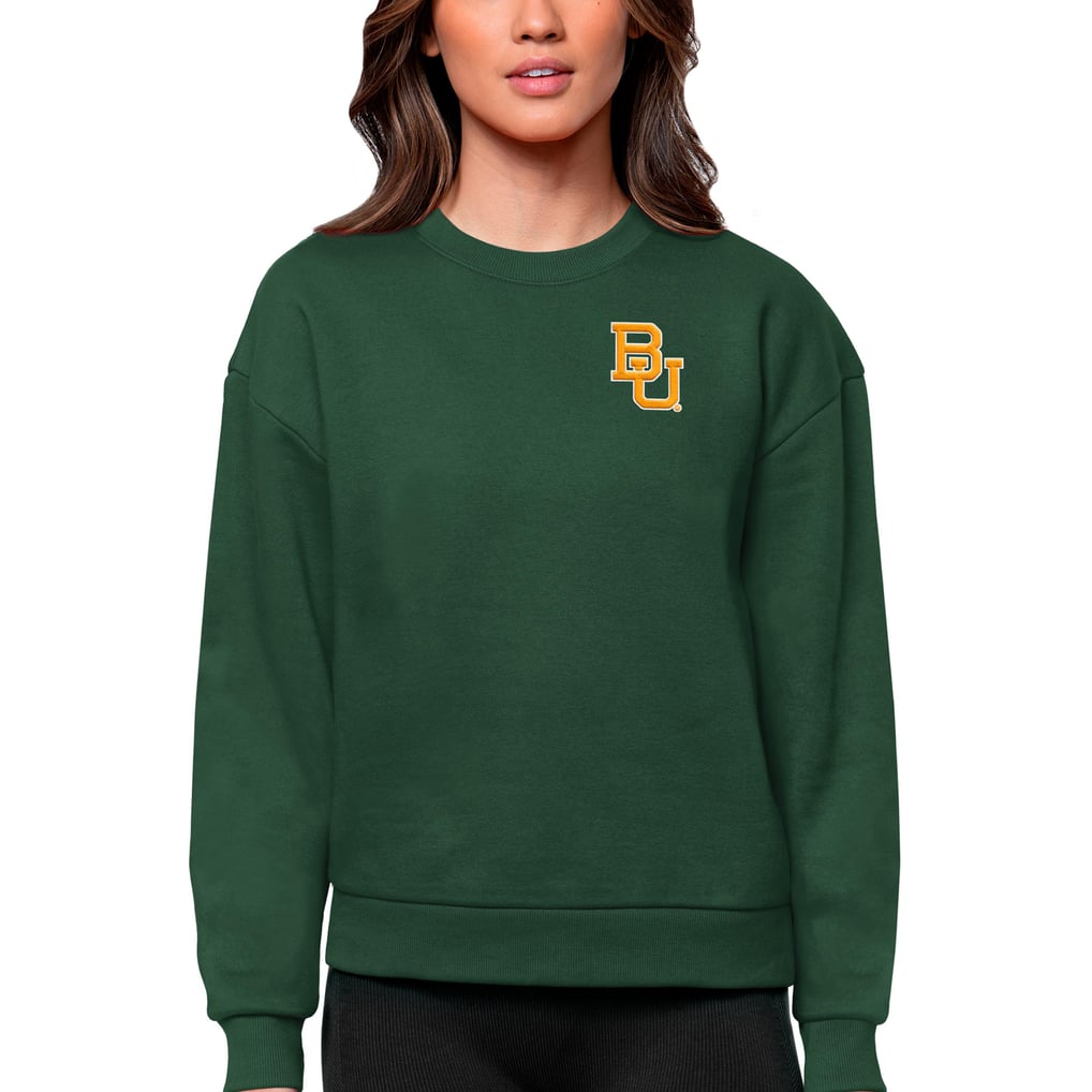 Baylor Bears Antigua Women's Logo Victory Crewneck Pullover Sweatshirt - Green