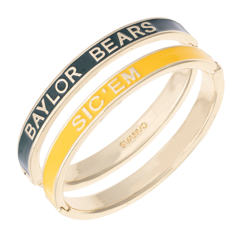Baylor Bears CANVAS Style Women's Skinny Hinge Bangle Two-Piece Set