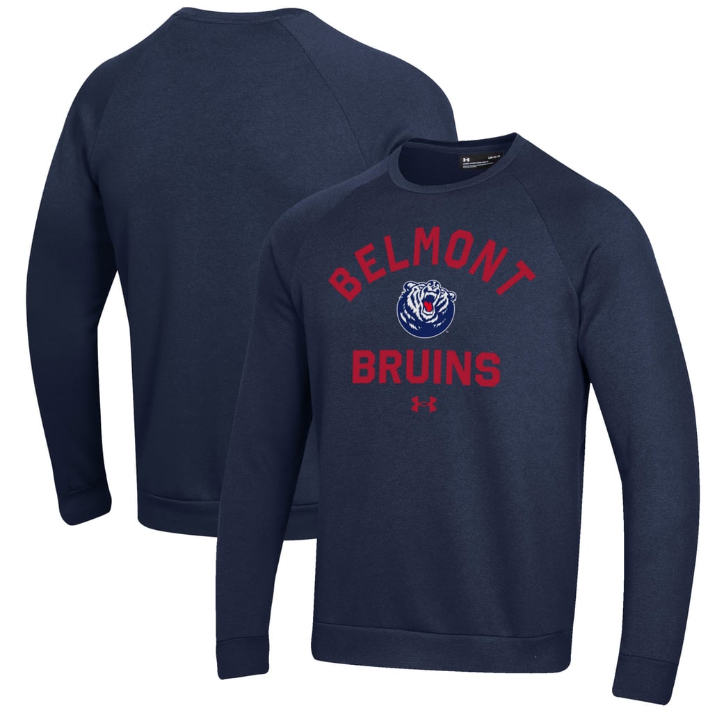 Belmont Bruins Under Armour All Day Fleece Pullover Sweatshirt - Navy