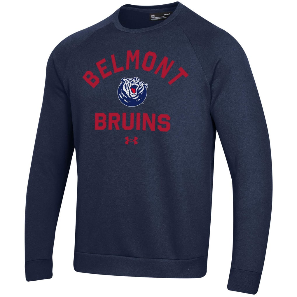 Belmont Bruins Under Armour All Day Fleece Pullover Sweatshirt - Navy