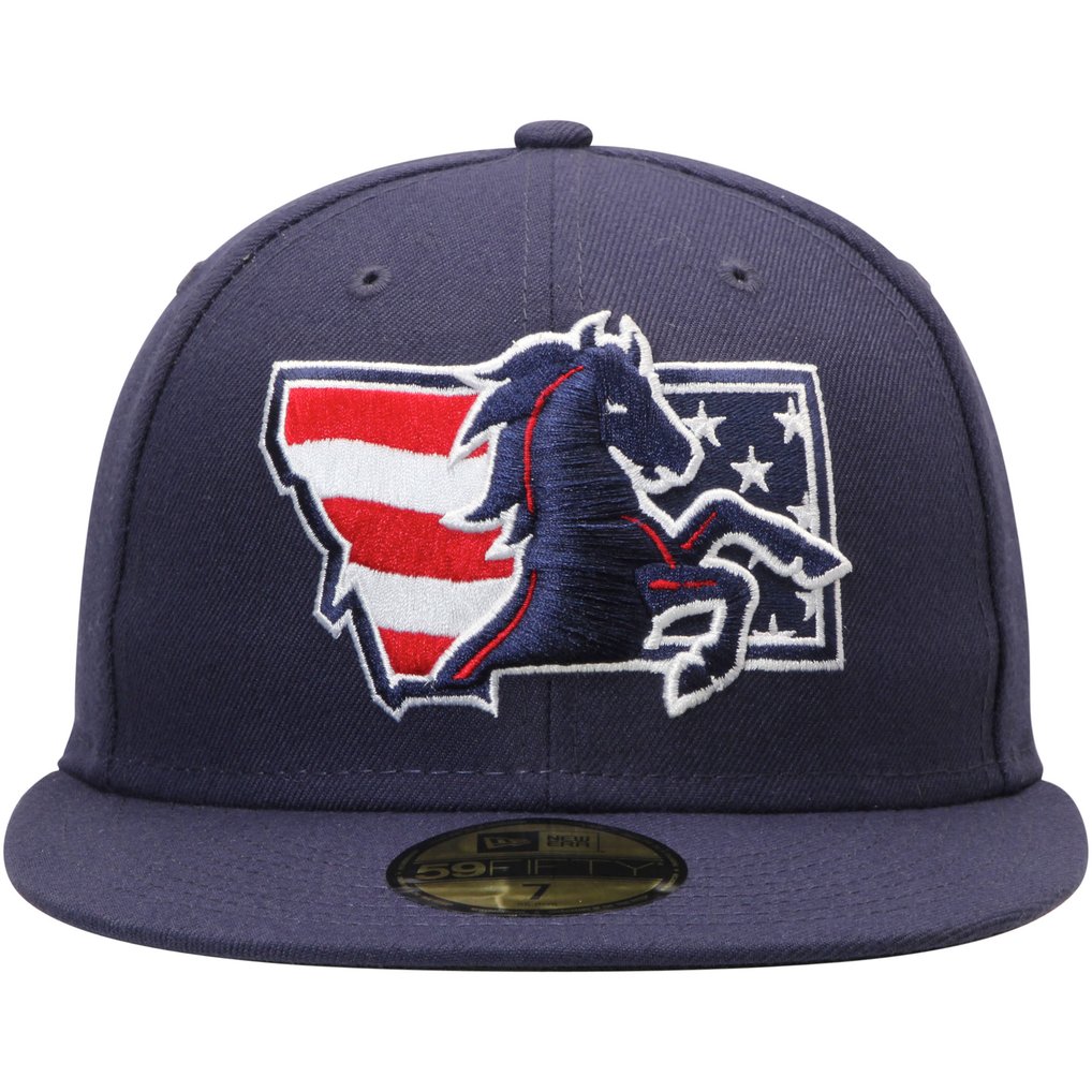 Billings Mustangs New Era Alternate 2 Authentic Collection On-Field 59FIFTY Fitted Hat - Navy