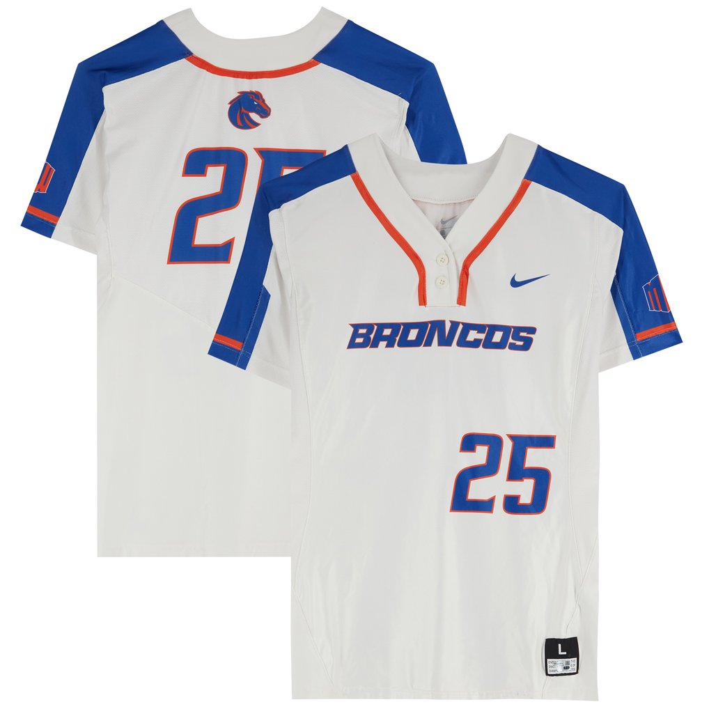 Boise State Broncos Fanatics Authentic Team-Issued #25 White Jersey from the Softball Program