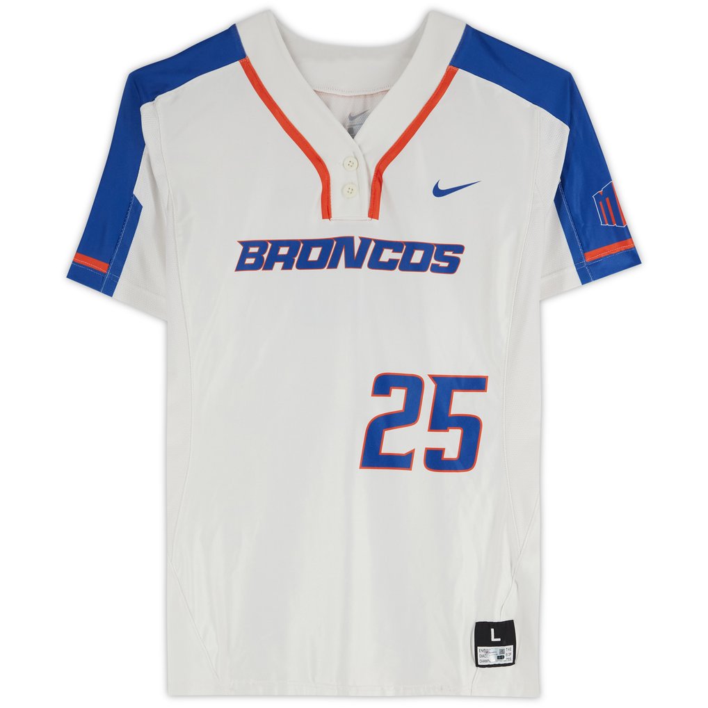 Boise State Broncos Fanatics Authentic Team-Issued #25 White Jersey from the Softball Program
