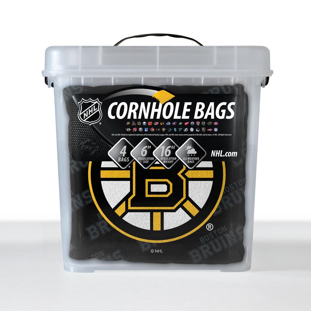 Boston Bruins IDNA Four-Piece Cornhole Bag Set