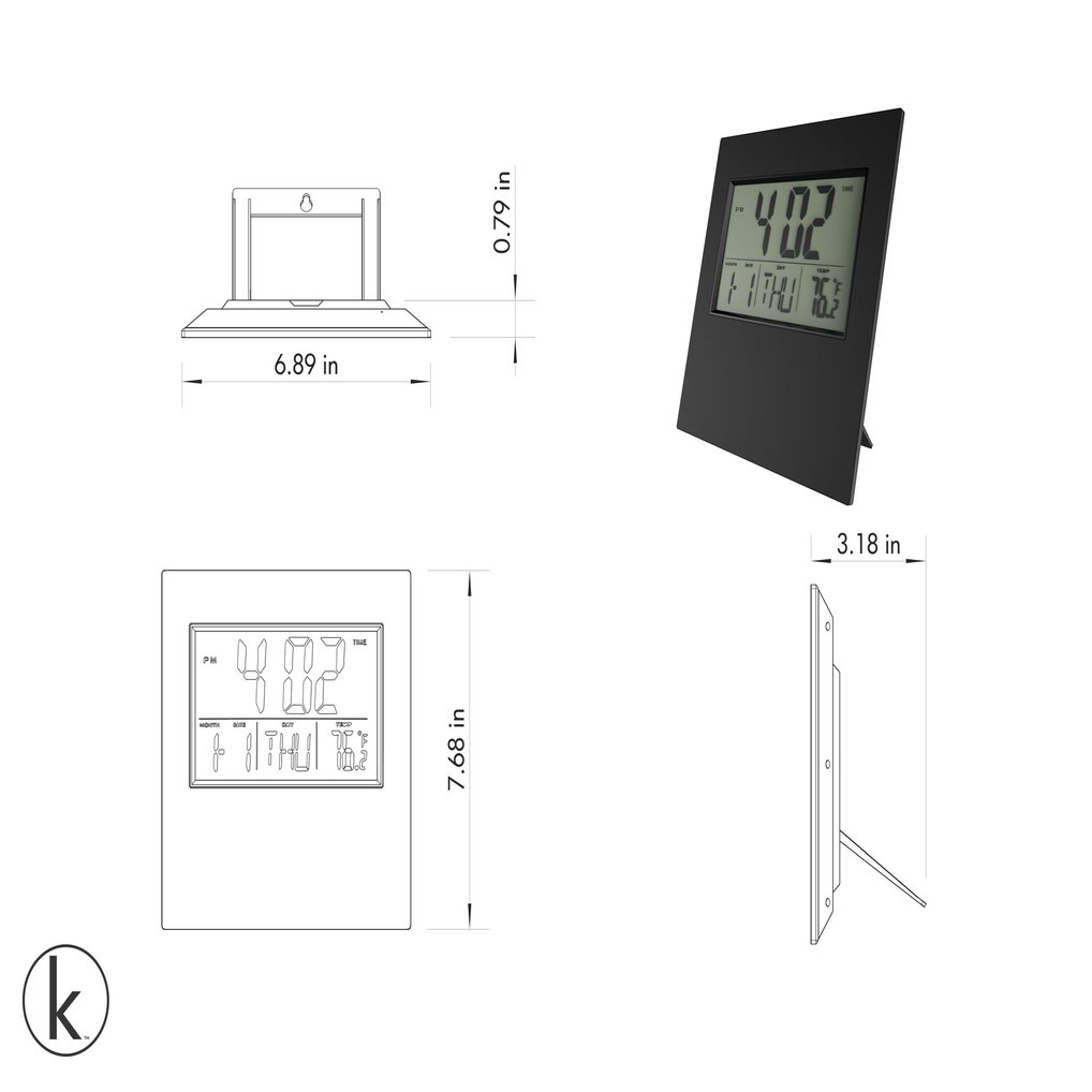 Boston Bruins Keyscaper Cross Hatch Personalized Digital Desk Clock