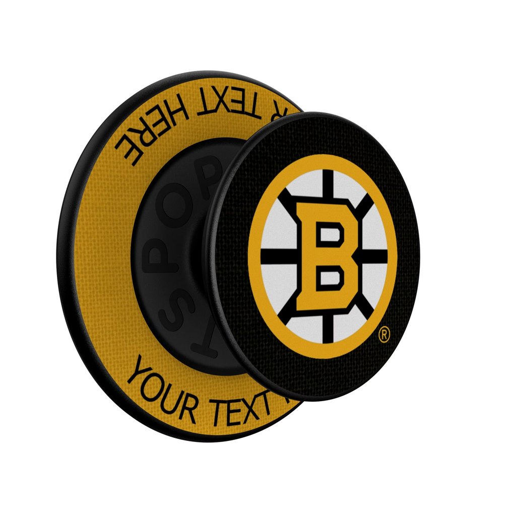 Boston Bruins Keyscaper Personalized Endzone Solid PopSockets Magnetic Phone Grip & Stand
