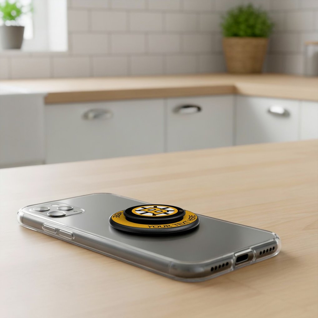 Boston Bruins Keyscaper Personalized Endzone Solid PopSockets Magnetic Phone Grip & Stand