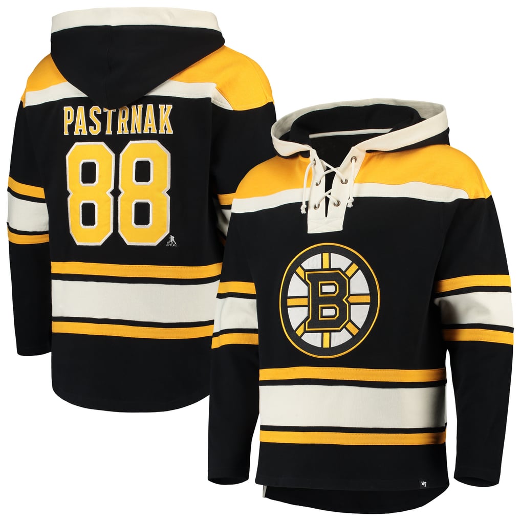 David Pastrnak Boston Bruins '47 Player Lacer Pullover Hoodie - Black