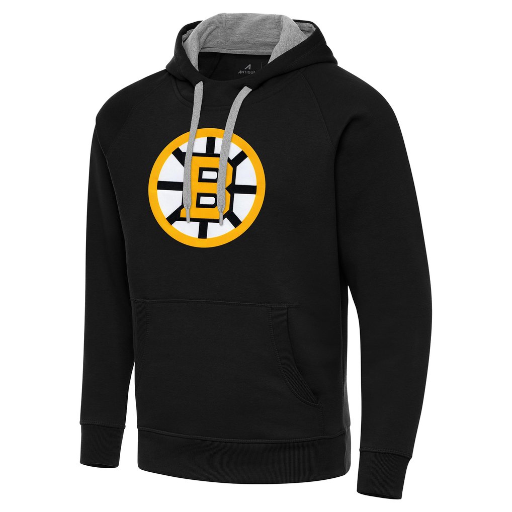 Boston Bruins Antigua Victory Pullover Hoodie - Black