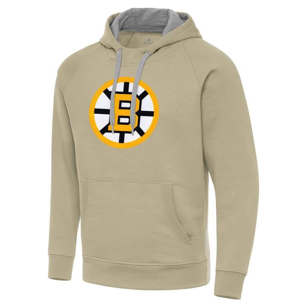 Boston Bruins Antigua Victory Pullover Hoodie - Khaki
