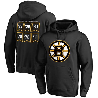 Boston Bruins Raise the Banner Pullover Hoodie - Black