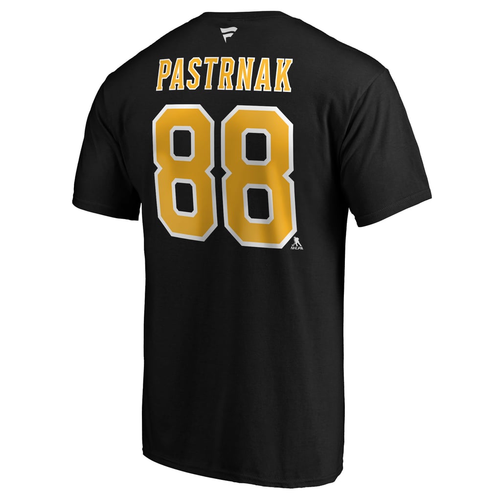 David Pastrnak Boston Bruins Fanatics Authentic Stack Player Name & Number T-Shirt - Black