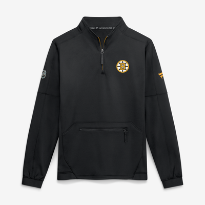 Boston Bruins Fanatics Authentic Pro Rink Fleece Quarter-Zip Pullover - Black