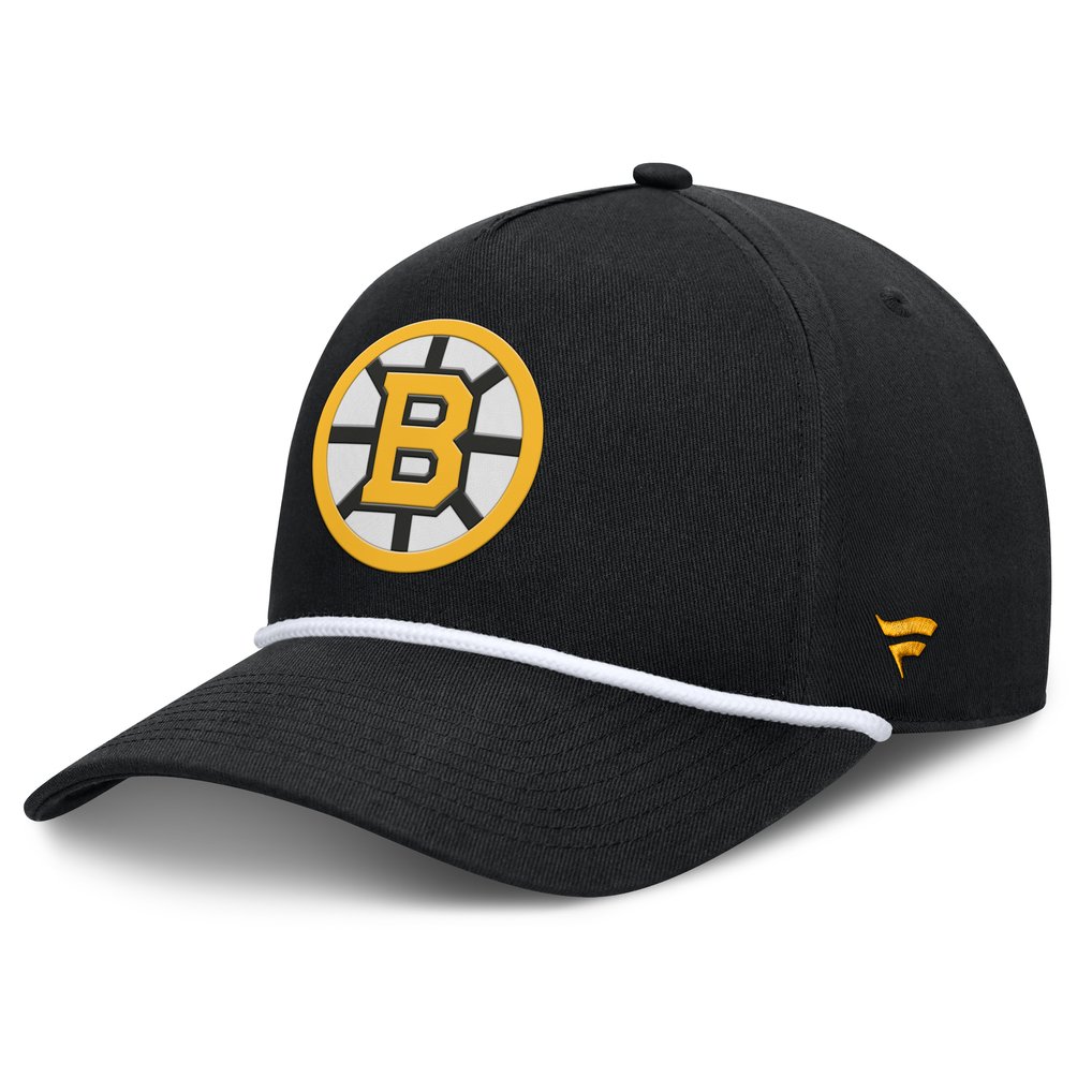Boston Bruins Fanatics Authentic Pro Rink Roper A-Frame Adjustable Hat - Black