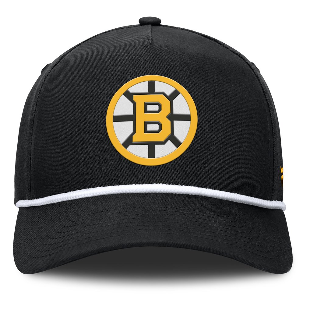 Boston Bruins Fanatics Authentic Pro Rink Roper A-Frame Adjustable Hat - Black