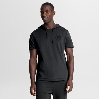 Boston Bruins Fanatics Authentic Pro Road Short Sleeve Hoodie - Black