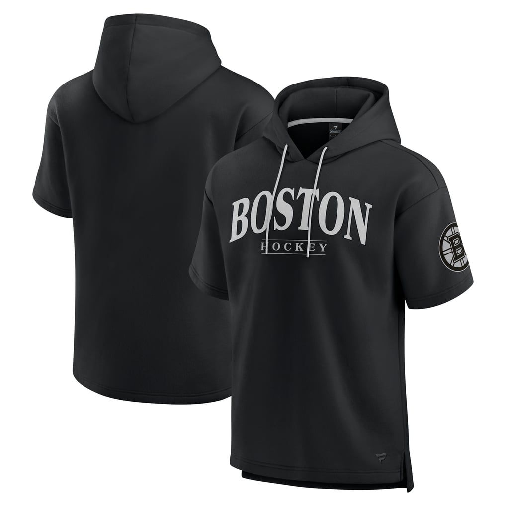  Boston Bruins Fanatics Elements Ready Short Sleeve Pullover Hoodie - Black