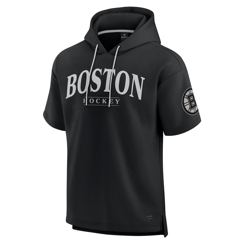  Boston Bruins Fanatics Elements Ready Short Sleeve Pullover Hoodie - Black