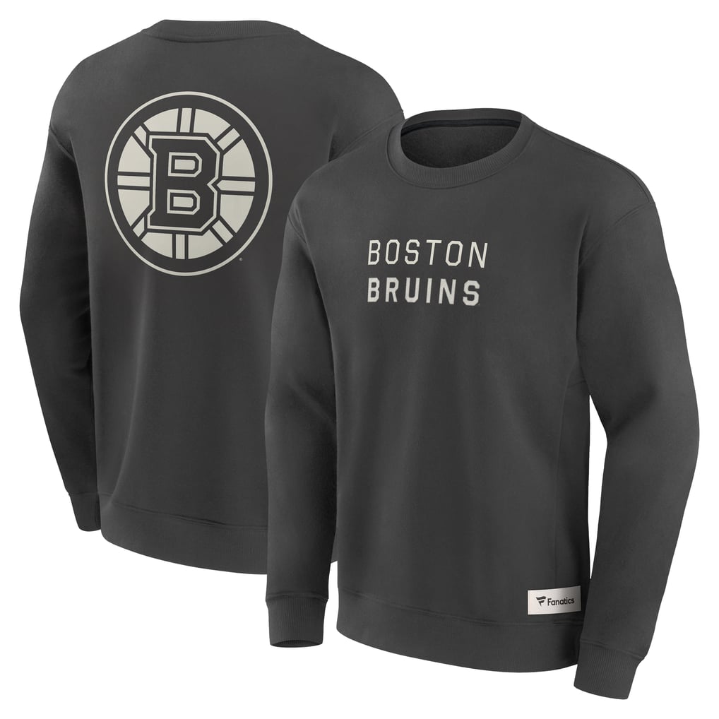 Boston Bruins Fanatics Elements Future Ground Lettering Pullover Sweatshirt - Charcoal