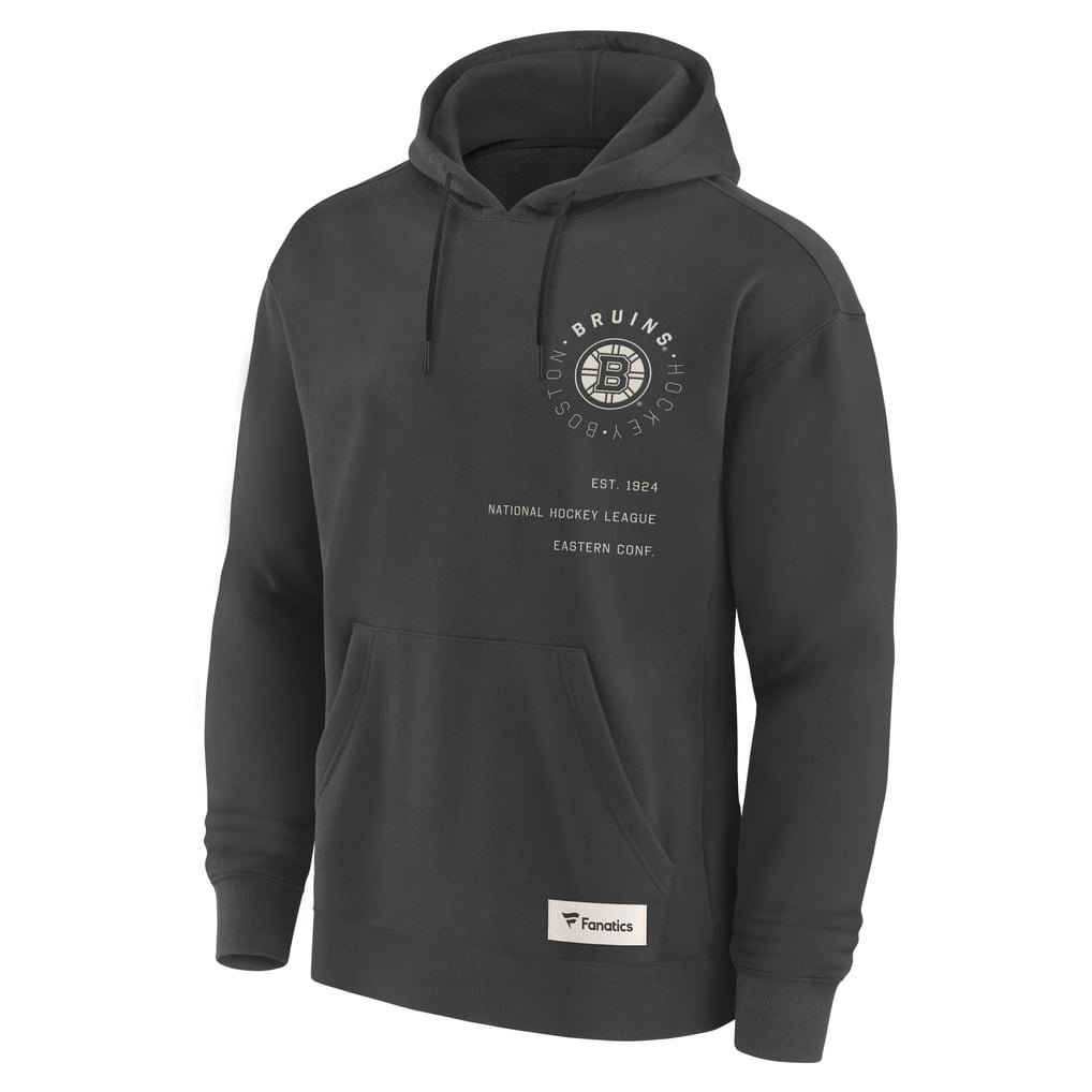 Boston Bruins Fanatics Future Ground Info Pullover Hoodie - Charcoal