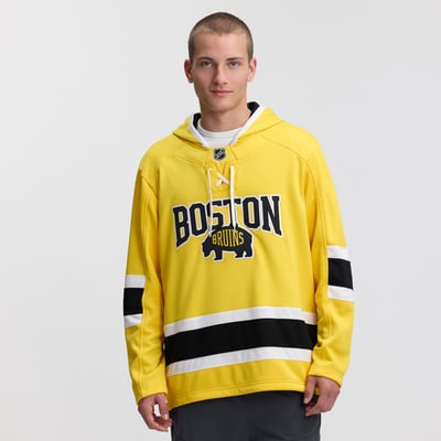 Boston Bruins Fanatics 2026 NHL Stadium Series Lace Up Hoodie - Gold