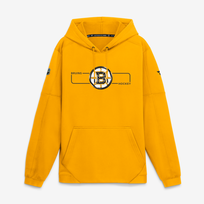 Boston Bruins Fanatics Authentic Pro Rink Fleece Pullover Hoodie - Gold