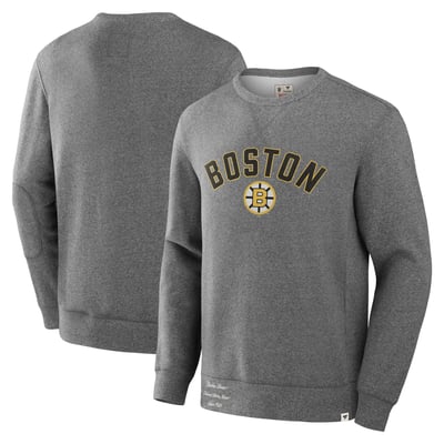 Boston Bruins Fanatics Decades Collection Legendary Fleece Pullover Sweatshirt - Heather Gray