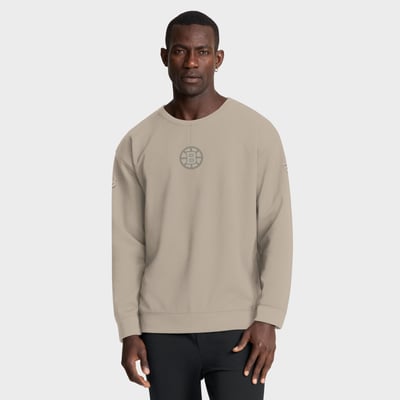 Boston Bruins Fanatics Authentic Pro Road Tri-Blend Sweatshirt - Tan