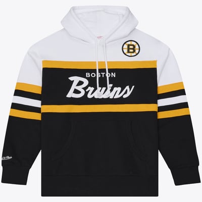 Boston Bruins Mitchell & Ness Head Coach Hoodie - Black
