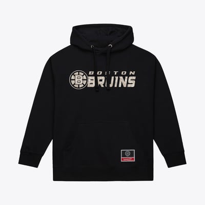 Boston Bruins Mitchell & Ness True Timber Camo Hoodie - Black