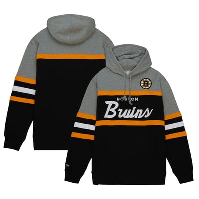 Boston Bruins Head Coach Pullover Hoodie - Black/Gray