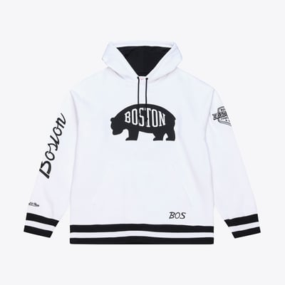  Boston Bruins Mitchell & Ness Arctic Fleece Hoodie - White