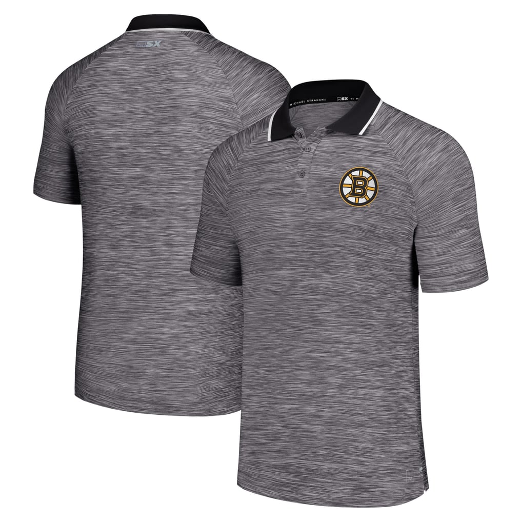  Boston Bruins MSX by Michael Strahan Strategy Raglan Polo - Black