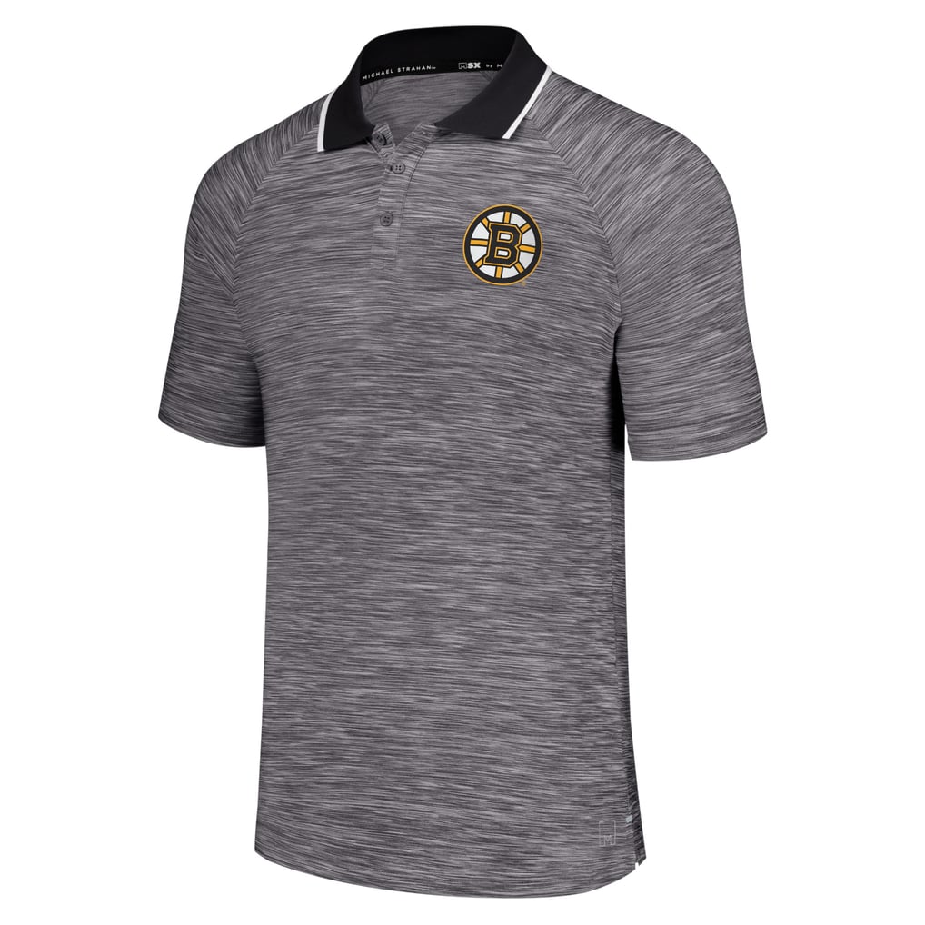  Boston Bruins MSX by Michael Strahan Strategy Raglan Polo - Black