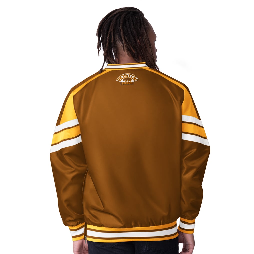  Boston Bruins Starter Reliever V-Neck Pullover Jacket - Black