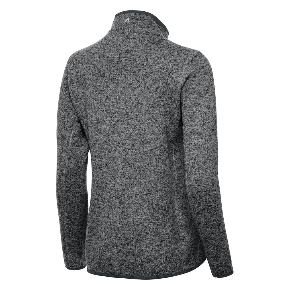 Boston Bruins Antigua Women's Fortune Half-Zip Pullover - Heather Black
