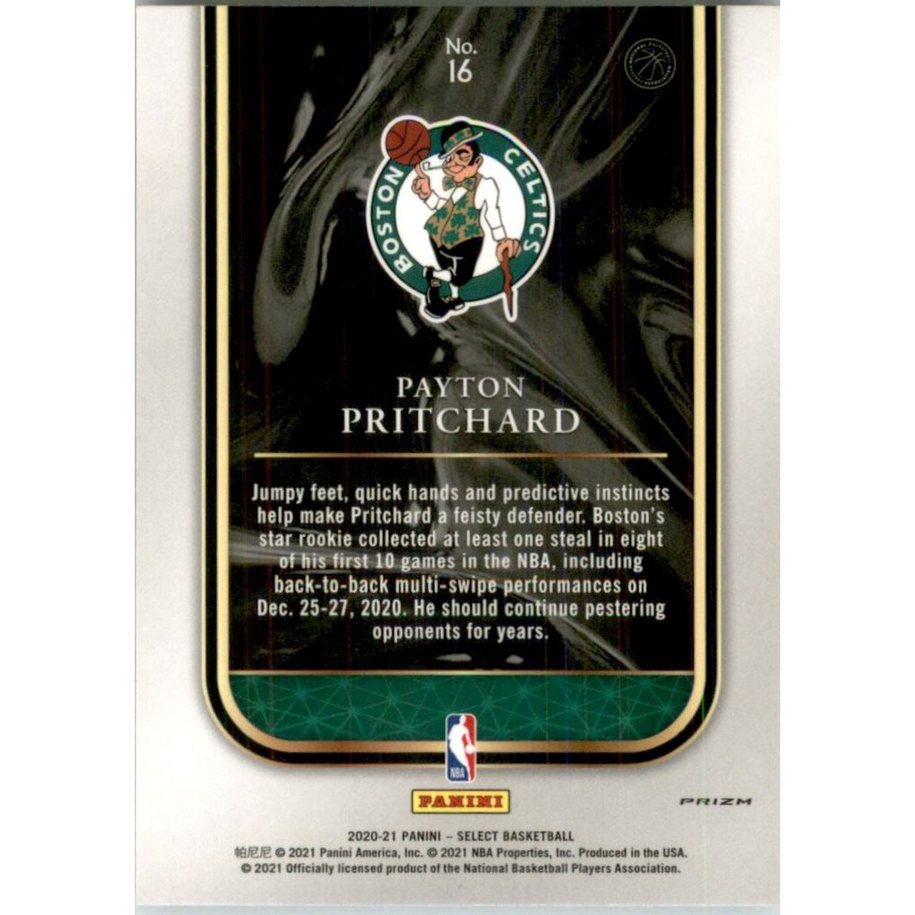 2020-21 Select Rookie Selections Prizms Blue #16 Payton Pritchard
